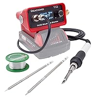 Cordless Soldering Iron Station for Milwaukee 18V Battery, 3 Iron Tips, Quick Heating Lead-Free Solder, Precise Heat Control for Any Projects, Auto Sleep, Low Voltage Protection (Tool Only)