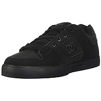 DC Mens Pure Skate Shoe, Black/Pirate Black, 10.5 US