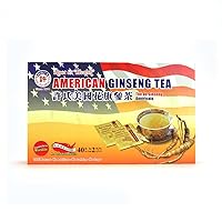 Hsu's Ginseng SKU 1038 | American Ginseng Tea, 40ct | Cultivated American Ginseng from Marathon County, Wisconsin USA | 许氏花旗参茶 | 40ct Box, 西洋参, B000153R4A