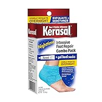 Mederma PM Intensive Overnight 1 Oz Scar Cream & Kerasal 1 Oz Foot Repair with ZenToes Moisturizing Socks