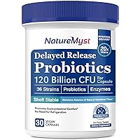 Probiotics for Men and Women, 120 Billion CFUs from 36 Probiotics, 150 mg of Prebiotics, 13 Digestive Enzymes, Digestive Health, Immune Support, Shelf Stable, Plant-Based, 30 Vegan Caps, Non-GMO