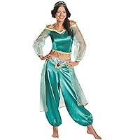 Disguise womens Disguise Women's Disney Aladdin Jasmine Sassy Prestige Costumes, Green, Large US