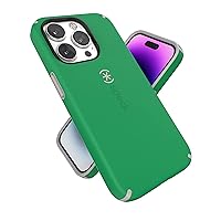 Speck iPhone 14 Pro Case - Slim Phone Case with Drop Protection, Scratch Resistant with Soft Touch for 6.1 inch iPhone 14 Pro Case - Dual Layer Case, Renew Green/Sweater Grey CandyShell Pro