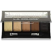 L.A. COLORS 5 Color Matte Eyeshadow, Brown Tweed, 0.25 Oz Powder