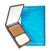 Face Base Oil-Free Powder Foundation with Mineral Pigments by VASANTI - Loose Finishing Powder - Paraben-Free, Never Tested on Animals - Get Glowing Skin Now! (V12 - Deep Golden)