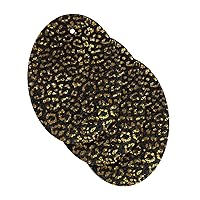 ALAZA Gold Leopard Cheetah Print Animal Skin Natural Sponges Kitchen Cellulose Sponge for Dishes Washing Bathroom and Household Cleaning, Non-Scratch & Eco Friendly, 3 Pack