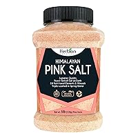 Herbion Naturals Himalayan Pink Salt Jar Fine Grain, GMO Free, Supreme Quality Chemical Free, Vegan, Kosher Certified, Fine Grain All-Natural Salt, Triple-Washed in Spring Water, 5 lbs