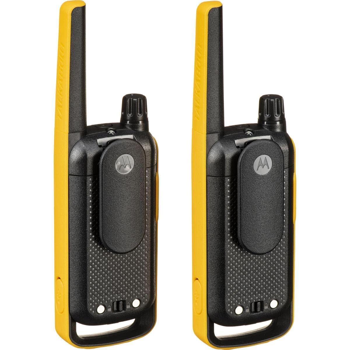 Motorola Solutions T470 Two-Way Radio Black W/Yellow Rechargeable Two Pack