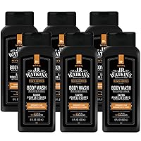 Natural Daily Moisturizing Body Wash, Hydrating Shower Gel for Men and Women, Free of SLS, USA Made and Cruelty Free, Bergamont Oak, 18 fl oz, 6 Pack