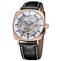 Luxury Men's Self-Wind Tourbillon Mechanical Watches Water Resistant Fashion Automatic Skeleton Wrist Watches