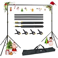 LINCO Lincostore Backdrop Support Stand Kit 10x6.5ft Adjustable Photography Studio Photo Background Support System with Carrying Bag for Green Screen Muslin, 4171