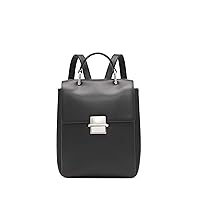 Calvin Klein Clove Triple Compartment Flap Backpack, Black/Silver