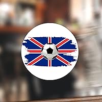 50 Pieces United Kingdom Football Sticker Graphic National Flags Decals Stickers Sports Fan Peel and Stick Customized Sticker Vinyl Stickers Pack Laptop Phone Computer Stickers Gifts 2