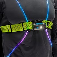 noxgear Tracer Visibility Vest (Size: ML) plus 500 Lumen Chest Lamp