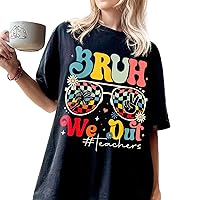 Bruh We Out Teachers Shirt, Schools Out for Summer Shirt, Happy Last Day of School Shirt, End of The School Year Shirt, Classmates Shirt Black