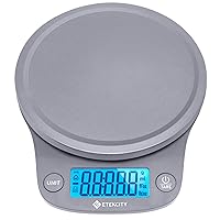 Etekcity 0.1g Food Kitchen Scale, Digital Ounces and Grams for Cooking, Baking, Meal Prep, Dieting, and Weight Loss, 11lb/5kg, Gray