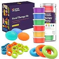 Physical Hand Therapy Putty Kit, Finger Exercisers, Hand Strengtheners, 15 Set Grip Strength,Dexterity, Mobility,Injury Stress Relief