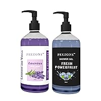 Combo Of Lavender Body Wash And Fresh Powerfruit Shower Gel For Soft And Smooth Skin (300 ML) - PZ-21