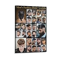 MOJDI Barbershop Poster Hair Salon Poster Barber Art Collage Art Poster (8) Canvas Painting Wall Art Poster for Bedroom Living Room Decor 16x24inch(40x60cm) Frame-style