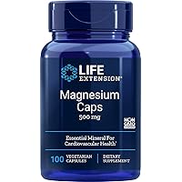 Life Extension Magnesium Vegetarian Capsules, 500 mg, 100 Count ,Pack of 2