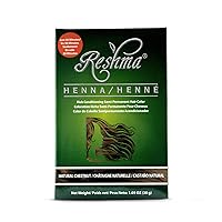 Reshma Beauty 30 Minute Henna Hair Color | Infused with Natural Herbs, For Soft Shiny Hair | Henna Hair Color/Dye, 100% Gray Coverage | Semi Permanent | Ayurveda Hair Products (Chestnut, Pack Of 1)