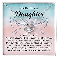 A Letter To My Daughter Necklace From Heaven, Loss Of Parents Remembrance Necklace Gift, Prayer From Heaven, Necklace For The Loss Of A Father Or Mother Jewelry Gift For Her, Love You Mom Or Dad Reminder Necklace.