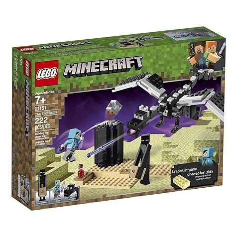Minecraft The End Battle 21151 Ender Dragon Building Kit Includes Dragon Slayer and Enderman Toy Figures for Dragon Fighting Adventures (222 Pieces) LEGO Minecraft The End Battle 21151 Ender Dragon Building Kit Includes Dragon Slayer and Enderman Toy Figures for Dragon Fighting Adventures (222 Pieces)