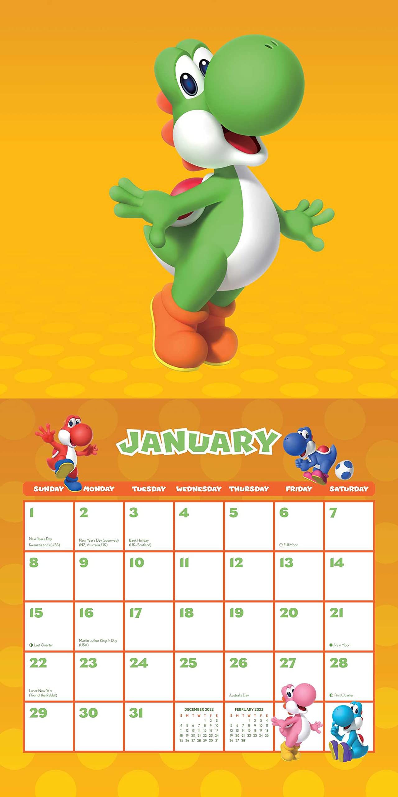 Super Mario 2023 Wall Calendar