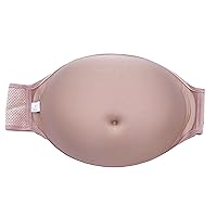 BIMEI Fake Pregnant Belly Bump Sponge Realistic Bump Tummy Props Costume for Woman Maternity Include Belly Support Band Nude (Rude Seamless, L 7-8M)