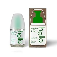 Hello Fresh Mint Mouthwash Concentrate, Alcohol Free for Bad Breath, Travel Size Mouthwash Made with Coconut Oil and Tea Tree Oil, Helps Freshen Breath, 3.25 Oz Pump Bottle