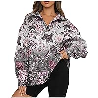 Womens Tops Casual, Ladies Hoodies Western Hoodies Faux Leather Vest Womens Long Sleeve Tunic Blouse Pregnant Women Womens Button Up Blouse 90S Shirts Women Front Tie Sweatshirt (1-Dark Gray,X-Large)