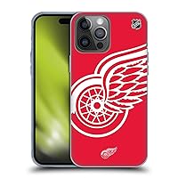 Head Case Designs Officially Licensed NHL Oversized Detroit Red Wings Soft Gel Case Compatible with Apple iPhone 14 Pro Max