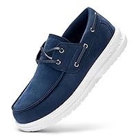 FitVille Mens Wide Loafers Casual Slip on Shoes Suede Loafers Casual Dress Shoes, Go Walking Shoes, Comfortable Simple Shoes