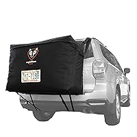 Rightline Gear Waterproof Rear Car Cargo Carrier Bag, Attaches With Or Without Roof Rack, 13 Cubic Feet, Black