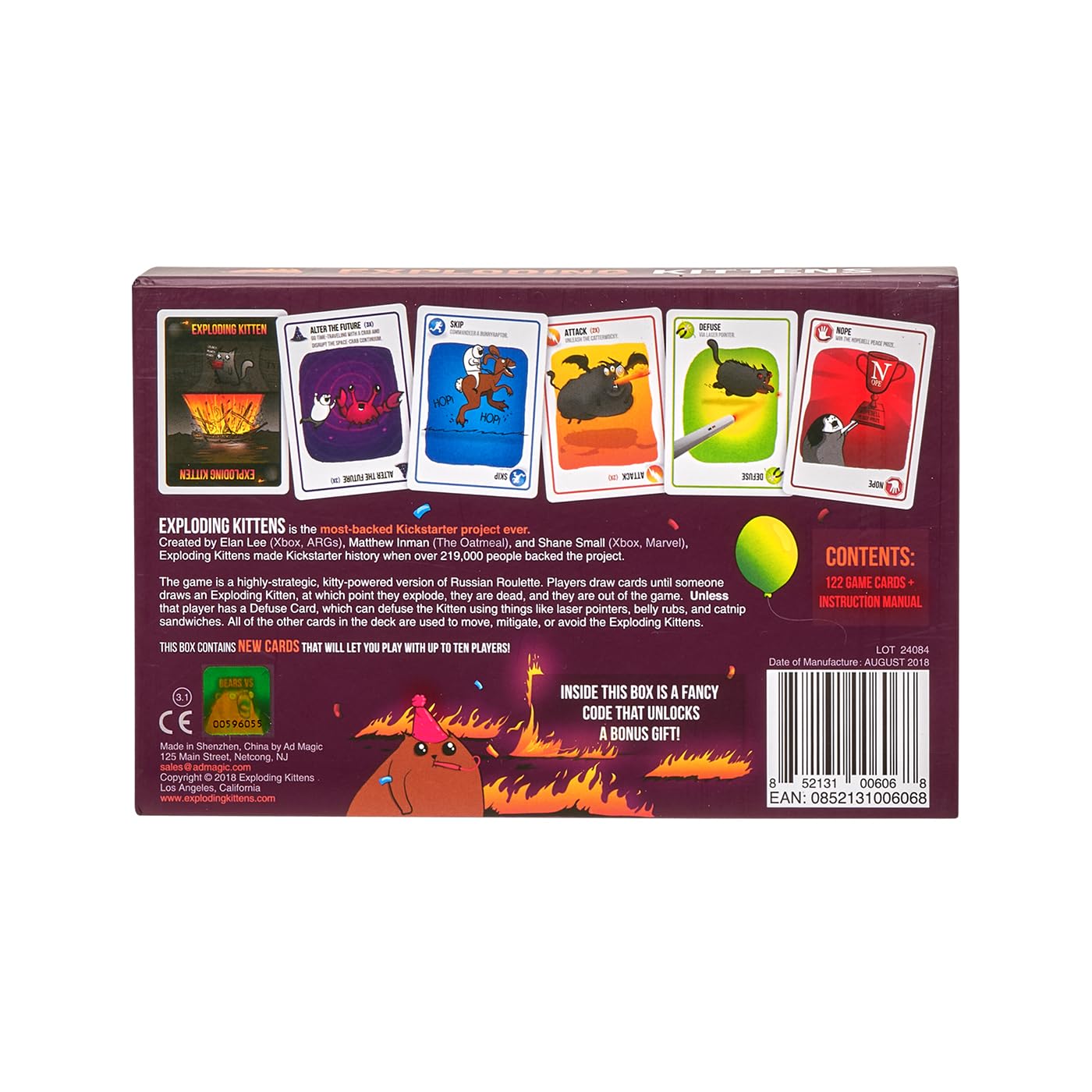 Exploding Kittens Party Pack Card Game | Fun Russian Roulette Family Game | For Adults, Teens & Kids (Ages 7+) | 2-10 Players | 15 Minutes of Play