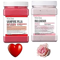 Vampire & Bulgarian Rose Jelly Mask, Facial Skin Care- Collagen Peel-Off Jelly Mask Set, Jelly Mask For Facials, Hydrojelly Masks,Vegan Peel Off Face Mask, For Brightening & Anti-Aging