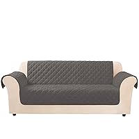 Surefit Sofa Throw Cover-Microfiber Non Slip-Water Resistant-70 Inches Wide-Machine Washable-100% Polyester, Gray,Grey