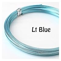 Aluminum Wire 1mm 18 Gauge Length 10m 33ft 11yd Anodized Aluminum Round Wire Dead Soft DIY Jewelry Craft Metallic Beading Wire 20 Colors Durable (Color : Light Blue)