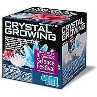 4M Crystal Growing Science Kit - 3 Colored Crystals - Easy DIY STEM Toys Lab Experiment Specimens, A Great Educational Gift for Kids & Teens, Boys & Girls Ages 10+