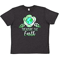 inktastic Treasure The Earth Globe Flower Earth Day Youth T-Shirt