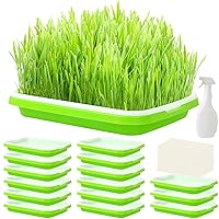Seed Sprouting Tray Kit, 16 Pack Microgreens Growing Trays with Germinating Growing Paper and Spray Bottle for Sprouting Seeds, Beans, Wheatgrass