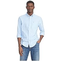 Tommy Hilfiger Men's Long Sleeve Button Down Stretch Oxford Shirt in Regular Fit