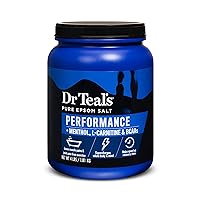 Dr Teal's Pure Epsom Salt, Performance Soak with Menthol, L-Carnitine, & BCAAs, 4 lbs
