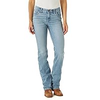 Wrangler Women's Willow Mid Rise Performance Waist Boot Cut Ultimate Riding Jean, Light Wash, 9-32