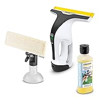 Kärcher WV6 Plus - 2-in-1 Electric Window Vacuum Squeegee - Cleans Showers, Mirrors, Glass, and Countertops - 11 in. Squeegee Blade - White