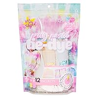 Just My Style Pretty Pastel Tie-Dye Bag by Horizon Group USA, DIY Tie Dye Kit Includes 3 Tie Dye Bottles, Microwaveable Bag, Protective Gloves, Rubber Bands, Fully-Illustrated Instructions