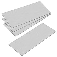 4 Pcs Stainless Steel 201 Plate Sheet, 11-3/4 x 4 inches Metal Flat Mending Plate Straight Joining Fixing Repair Connector for Wood, 2 mm Thickness, Brushed Finish
