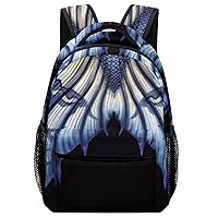 Blue Mermaid Tail Unisex Laptop Backpack Lightweight Shoulder Bag Travel Daypack