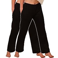 HERMKO 984 Pack of 2 Homewear Organic Cotton Trousers for Men and Women