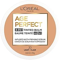 Age Perfect 4-in-1 Tinted Face Balm Foundation with Firming Serum, Light 20, 0.63 Ounce